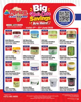 Africa Cash & Carry catalogue in Mount Frere | Wednesday Promo | 2026-06-17T00:00:00.000Z - 2026-06-23T00:00:00.000Z