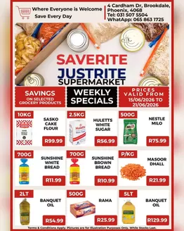 Saverite catalogue in Mount Frere | Weekly Specials | 2026-06-17T00:00:00.000Z - 2026-06-21T00:00:00.000Z