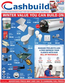 Cashbuild catalogue | Offers for bargain hunters | 2026-06-22T00:00:00.000Z - 2026-07-06T00:00:00.000Z