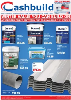 Cashbuild catalogue | Great discounts on selected products | 2026-06-22T00:00:00.000Z - 2026-07-06T00:00:00.000Z