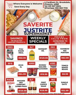 Saverite catalogue in  | Weekly Specials | 2026-06-22T00:00:00.000Z - 2026-06-28T00:00:00.000Z