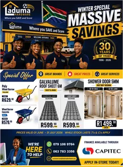 Laduma Hardware catalogue in Johannesburg | Winter Special Massive Savings | 2026-06-23T00:00:00.000Z - 2026-07-31T00:00:00.000Z