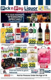 Pick n Pay catalogue | Pick n Pay Weekend Liquor Specials | 2026-06-25T00:00:00.000Z - 2026-06-28T00:00:00.000Z