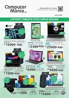 Computer Mania catalogue | Computer Mania Laptops, Tablets, Pc's, Apple Devices | 2026-07-03T00:00:00.000Z - 2026-07-31T00:00:00.000Z