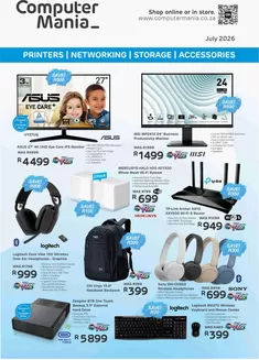 Computer Mania catalogue | Computer Mania Printers, Networking, Storage, Accessories | 2026-07-03T00:00:00.000Z - 2026-07-31T00:00:00.000Z