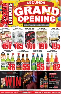 Boxer Liquors catalogue | Secunda Liqour Grand Opening | 2026-07-03T00:00:00.000Z - 2026-07-08T00:00:00.000Z