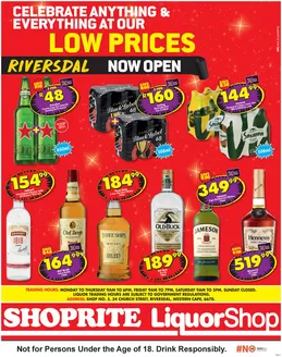 Shoprite LiquorShop catalogue in  | Shoprite LiquorShop Low Prices Riversdal - 6 July to 19 July | 2026-07-06T00:00:00.000Z - 2026-07-19T00:00:00.000Z