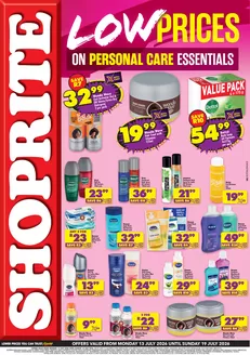 Shoprite catalogue | Shoprite Personal Care Essentials Eastern Cape - 13 to 19 July | 2026-07-12T00:00:00.000Z - 2026-07-19T00:00:00.000Z