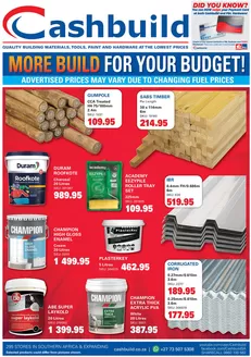 Cashbuild catalogue | Great discounts on selected products | 2026-07-20T00:00:00.000Z - 2026-08-03T00:00:00.000Z