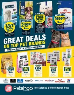 Checkers catalogue in Kraaifontein | Petshop Science Deals - 06 July to 06 September | 2026-07-05T00:00:00.000Z - 2026-09-06T00:00:00.000Z