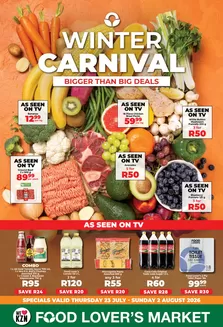 Food Lover's Market catalogue | Winter Carnival - Cornubia - 23 July - 2 August 2026 | 2026-07-22T00:00:00.000Z - 2026-08-02T00:00:00.000Z
