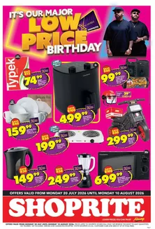 Shoprite catalogue in Northam | Shoprite Major Essentials 20 July - 10 August | 2026-07-19T00:00:00.000Z - 2026-08-10T00:00:00.000Z