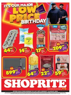 Shoprite catalogue in Camperdown | Shoprite Major Deals Western Cape 20 July - 10 August | 2026-07-19T00:00:00.000Z - 2026-08-10T00:00:00.000Z