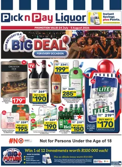 Pick n Pay catalogue in Empangeni | Pick n Pay Liquor Specials | 2026-07-24T00:00:00.000Z - 2026-08-05T00:00:00.000Z