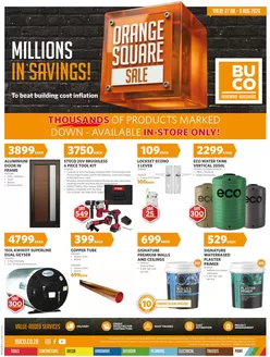 BUCO catalogue in Richards Bay | Buco weekly specials | 2026-07-27T00:00:00.000Z - 2026-08-09T00:00:00.000Z