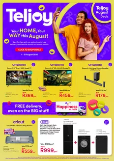 Teljoy catalogue in Richards Bay | Teljoy August Deals | 2026-08-03T00:00:00.000Z - 2026-08-31T00:00:00.000Z