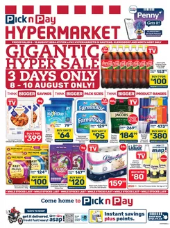 Pick n Pay Hypermarket catalogue in Sedgefield | Hypermarket Gigantic Sale Specials | 2026-08-08T00:00:00.000Z - 2026-08-10T00:00:00.000Z