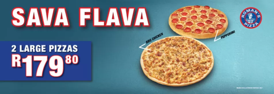 Roman's Pizza catalogue in Cape Town | Roman's Pizza Sale | 2026-08-06T00:00:00.000Z - 2026-08-20T00:00:00.000Z