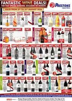 Prestons catalogue in Sedgefield | Fantastic Wine Deals! | 2026-08-06T00:00:00.000Z - 2026-08-31T00:00:00.000Z