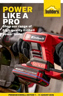 Builders catalogue | Builders Einhell Power Like A Pro | 2026-08-01T00:00:00.000Z - 2026-08-31T00:00:00.000Z