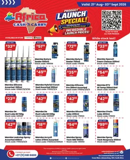 Africa Cash & Carry catalogue | Promo 21 August- 3 September | 2026-08-21T00:00:00.000Z - 2026-09-03T00:00:00.000Z