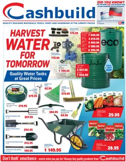 Cashbuild catalogue in Germiston | Top deals for all customers | 2026-08-24T00:00:00.000Z - 2026-09-07T00:00:00.000Z
