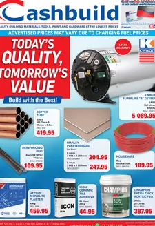 Cashbuild catalogue in Roodepoort | Great discounts on selected products | 2026-08-24T00:00:00.000Z - 2026-09-07T00:00:00.000Z