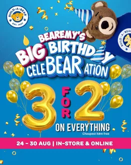 Build-A-Bear catalogue | Bearemy's Big Birthday Celebration | 2026-08-24T00:00:00.000Z - 2026-09-07T00:00:00.000Z
