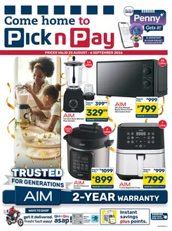 Pick n Pay catalogue | Pick n Pay AIM Specials | 2026-08-25T00:00:00.000Z - 2026-09-06T00:00:00.000Z