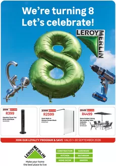 Leroy Merlin catalogue in  | Let’s celebrate! | 2026-09-01T00:00:00.000Z - 2026-09-30T00:00:00.000Z