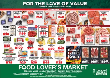 Food Lover's Market catalogue | Eastern Cape - 31 Aug - 6 Sep 2026 | 2026-08-30T00:00:00.000Z - 2026-09-06T00:00:00.000Z