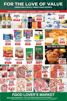 Food Lover's Market catalogue in Standerton | William Moffett - 31 Aug - 6 Sep 2026 | 2026-08-30T00:00:00.000Z - 2026-09-06T00:00:00.000Z