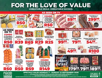 Food Lover's Market catalogue | Western Cape - 7 - 13 September 2026 | 2026-09-06T00:00:00.000Z - 2026-09-13T00:00:00.000Z