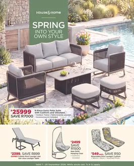 House & Home catalogue in Bloemfontein | Promotions House & Home | 2026-09-07T00:00:00.000Z - 2026-09-20T00:00:00.000Z