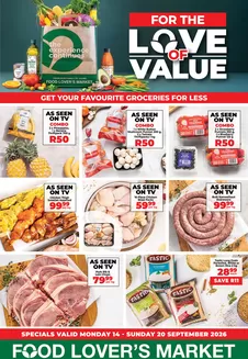 Food Lover's Market catalogue in Ulundi | Mid Month WC 14 - 20 September 2026 | 2026-09-13T00:00:00.000Z - 2026-09-20T00:00:00.000Z