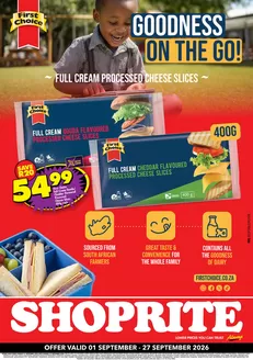 Shoprite catalogue in Gonubie | Shoprite weekly specials | 2026-08-31T00:00:00.000Z - 2026-09-27T00:00:00.000Z