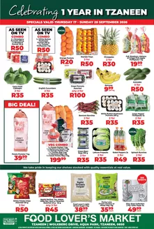 Food Lover's Market catalogue in Brakpan | Tzaneen Corner 1st Birthday Deals - 17 - 20 September 2026 | 2026-09-16T00:00:00.000Z - 2026-09-20T00:00:00.000Z