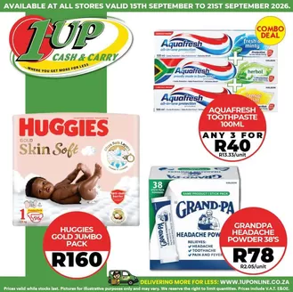 1UP catalogue in Brakpan | Discover attractive offers | 2026-09-15T00:00:00.000Z - 2026-09-21T00:00:00.000Z