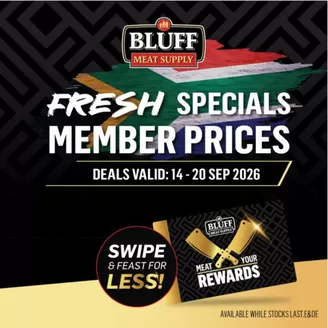 Bluff Meat Supply catalogue in Brakpan | Bluff Meat Supply weekly specials | 2026-09-14T00:00:00.000Z - 2026-09-20T00:00:00.000Z
