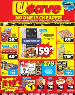 Usave catalogue | Znusavepricesavings21sep11oct2026 | 2026-09-21T00:00:00.000Z - 2026-10-11T00:00:00.000Z