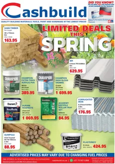 Cashbuild catalogue in Morbeng | Offers for bargain hunters | 2026-09-01T00:00:00.000Z - 2026-11-30T00:00:00.000Z