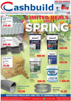 Cashbuild catalogue in Morbeng | Top deals for all customers | 2026-09-01T00:00:00.000Z - 2026-11-30T00:00:00.000Z
