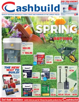 Cashbuild catalogue in Great Brak River | Great discounts on selected products | 2026-09-21T00:00:00.000Z - 2026-10-05T00:00:00.000Z