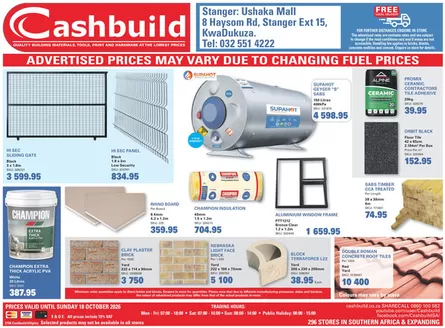Cashbuild catalogue in Ballito | Great offer for bargain hunters | 2026-09-21T00:00:00.000Z - 2026-10-18T00:00:00.000Z
