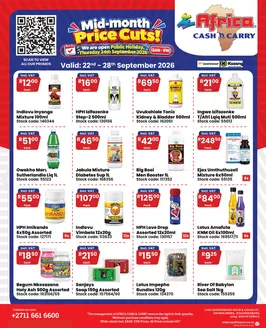 Africa Cash & Carry catalogue | Tuesday Promo | 2026-09-22T00:00:00.000Z - 2026-09-28T00:00:00.000Z