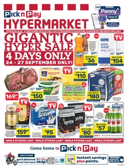 Pick n Pay Hypermarket catalogue | Hypermarket Gigantic Sale Specials | 2026-09-24T00:00:00.000Z - 2026-09-27T00:00:00.000Z