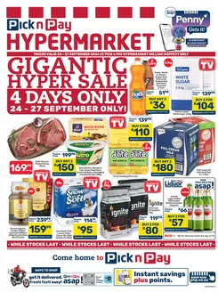 Pick n Pay Hypermarket catalogue in Despatch | Hypermarket Gigantic Sale Specials | 2026-09-24T00:00:00.000Z - 2026-09-27T00:00:00.000Z