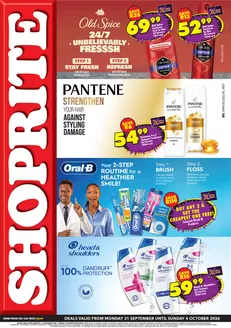 Shoprite catalogue | Shoprite Personal Care Essentials Gauteng 21 September - 4 October | 2026-09-20T00:00:00.000Z - 2026-10-04T00:00:00.000Z