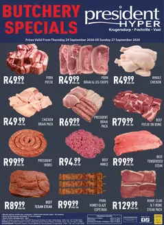 President Hyper catalogue | Butchery Specials Krugersdorp Fochville Vaal | 2026-09-24T00:00:00.000Z - 2026-09-27T00:00:00.000Z