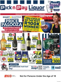 Pick n Pay catalogue | Pick n Pay Liquor Specials | 2026-09-25T00:00:00.000Z - 2026-10-04T00:00:00.000Z
